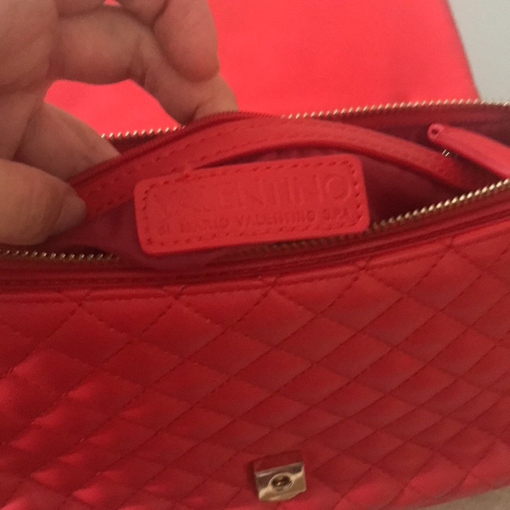 Valentino reddish orange gold hardware crossbody - Picture 4 of 7